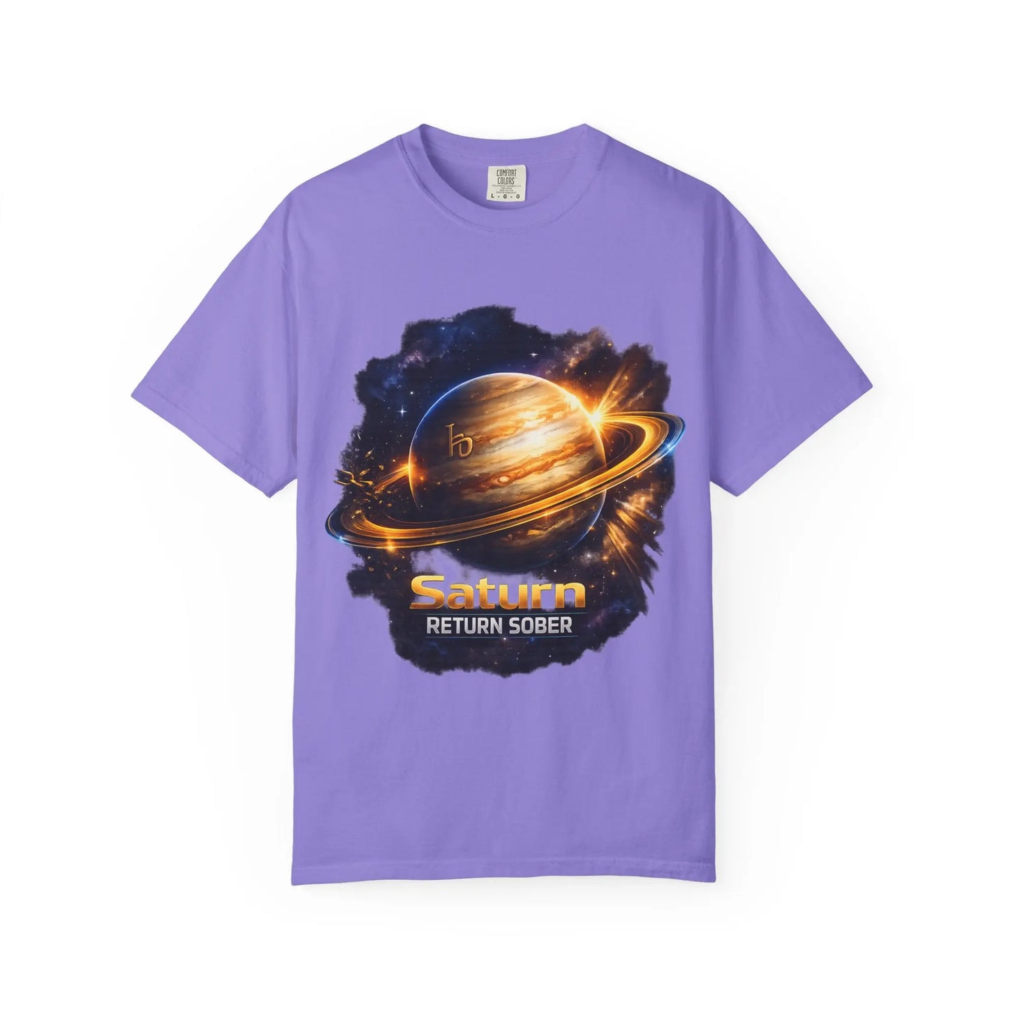 Sober Through the Saturn Return T-Shirt — '' Spiritual Astrology Tee - SoberSips_Recovery&Zodiac Printify