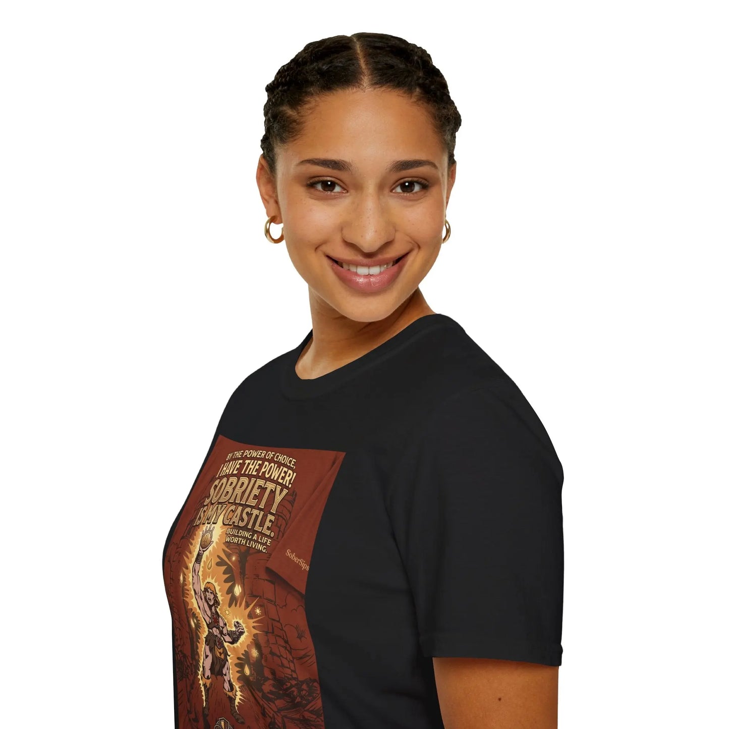 Sobriety Graphic T‑Shirt — "I Have the Power!" SoberSips Recovery Tee Printify