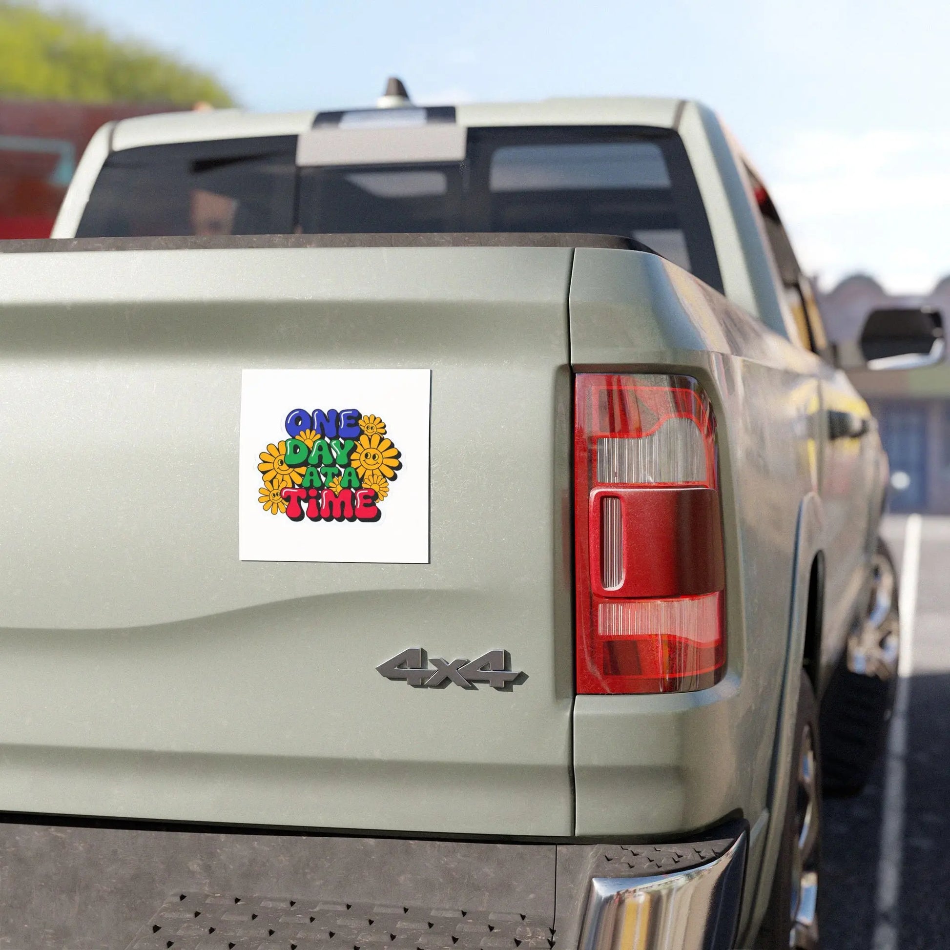 SoberSips Recovery retro car magnet flexed to showcase the durable, flexible black magnetic backing material.