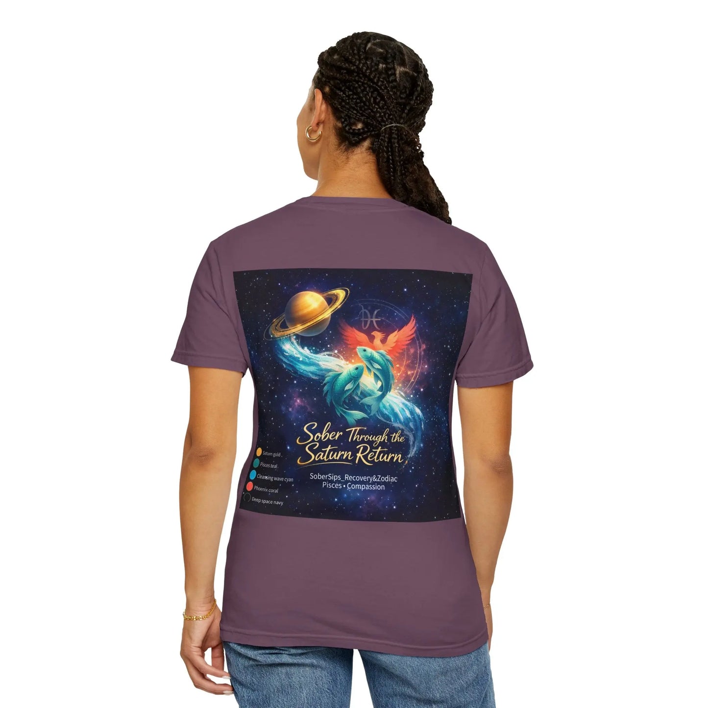 Sober Through the Saturn Return T-Shirt — '' Spiritual Astrology Tee - SoberSips_Recovery&Zodiac Printify