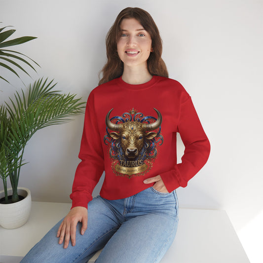 Taurus Zodiac Sweatshirt — Ornate Bull Astrology Crewneck
