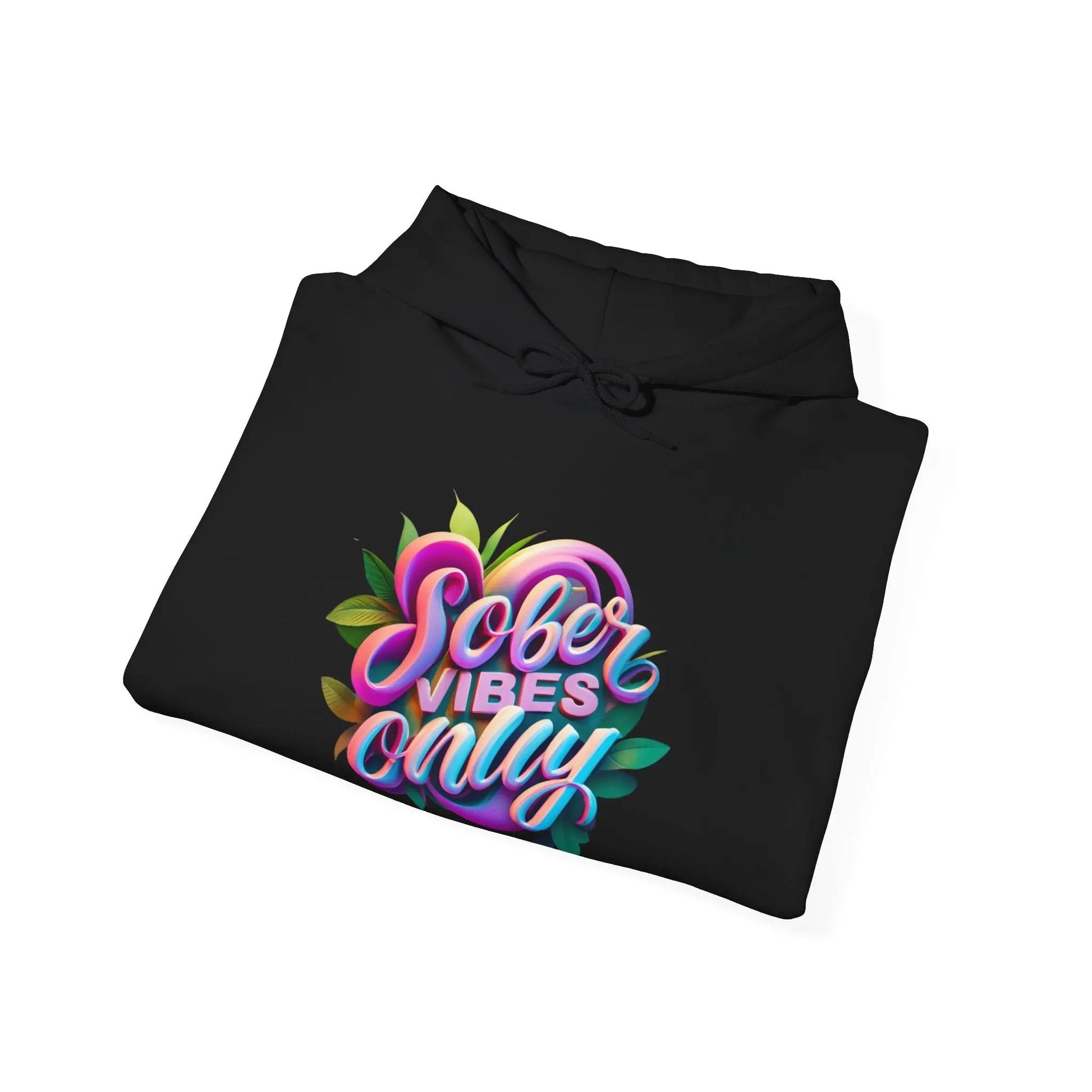 Sober Vibes Only Recovery Hoodie | SoberSips Mindful Lifestyle Apparel Printify