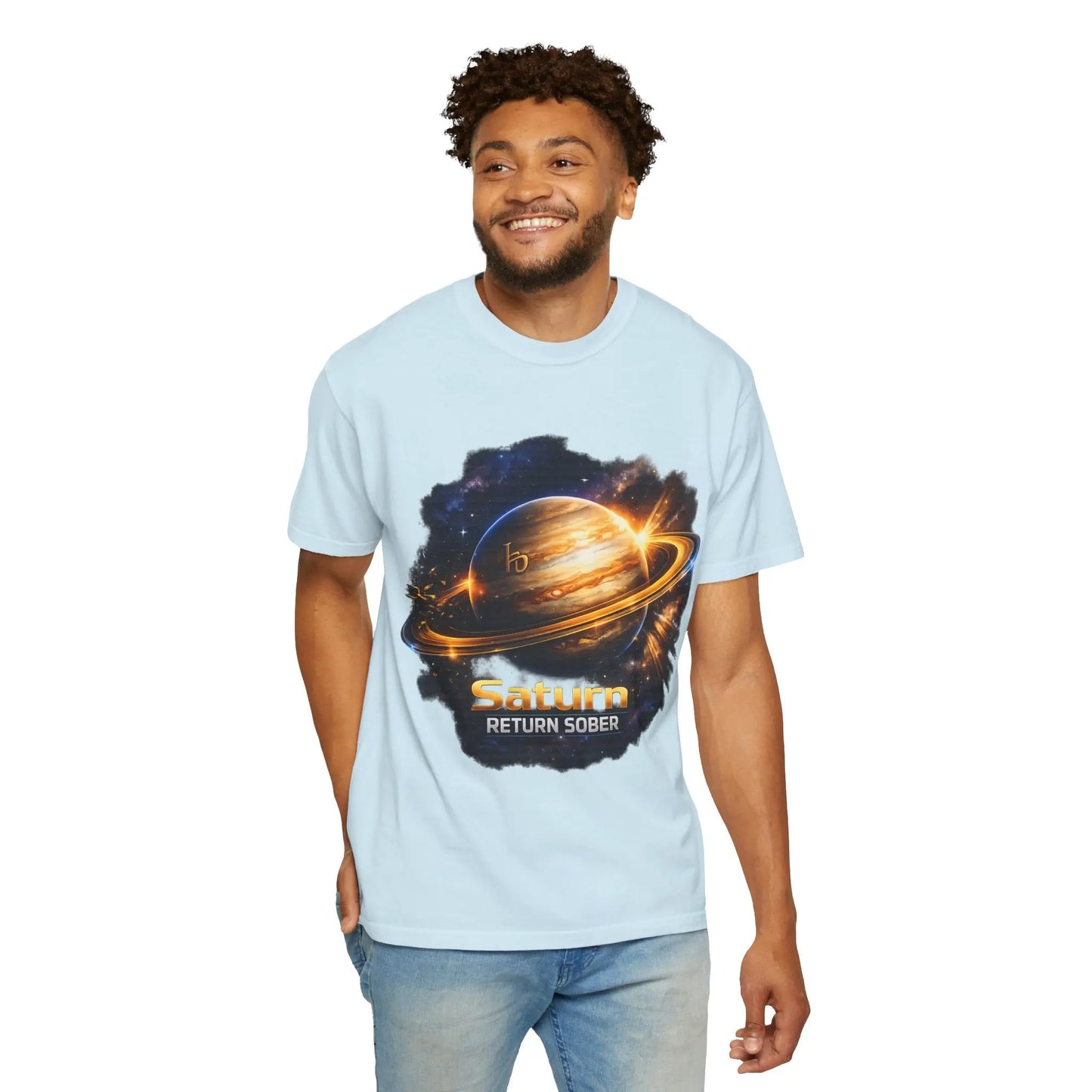 Sober Through the Saturn Return T-Shirt — '' Spiritual Astrology Tee - SoberSips_Recovery&Zodiac Printify