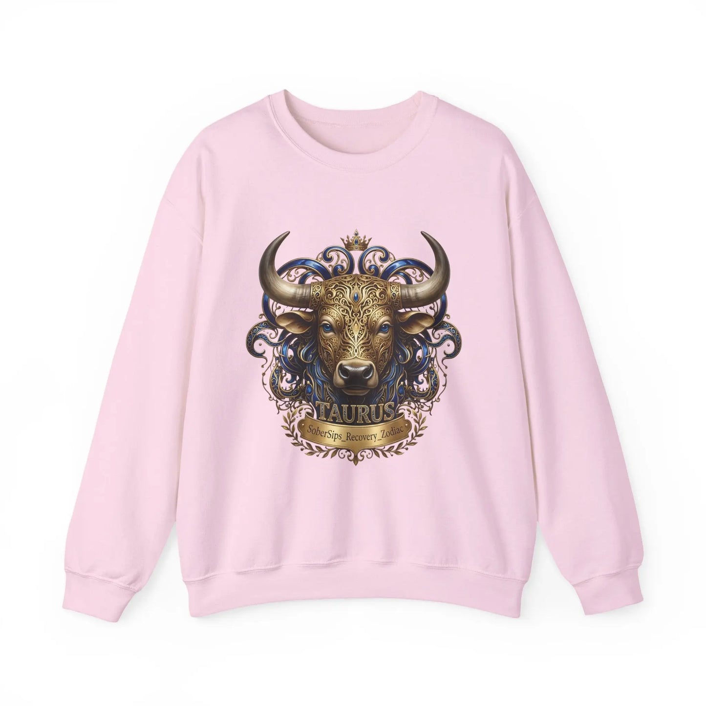 Taurus Zodiac Sweatshirt — Ornate Bull Astrology Crewneck Printify