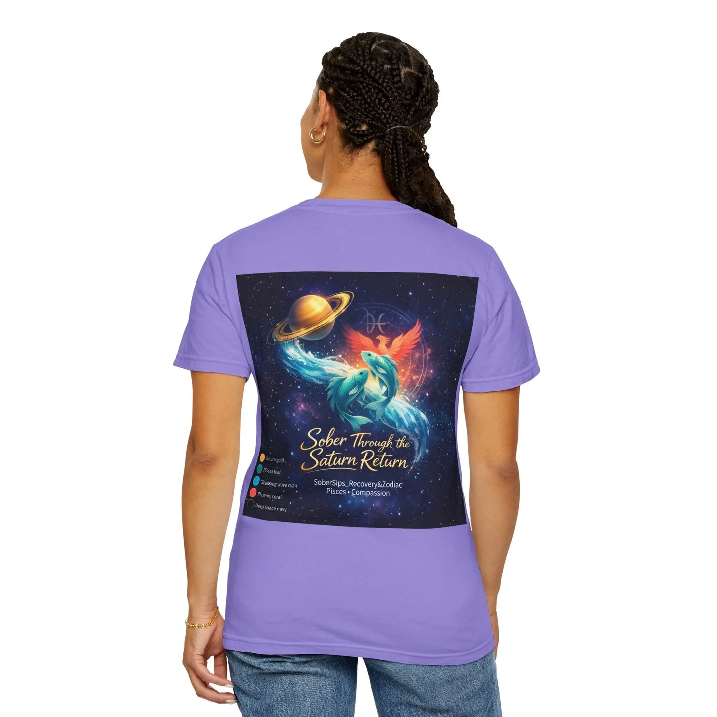 Sober Through the Saturn Return T-Shirt — '' Spiritual Astrology Tee - SoberSips_Recovery&Zodiac Printify