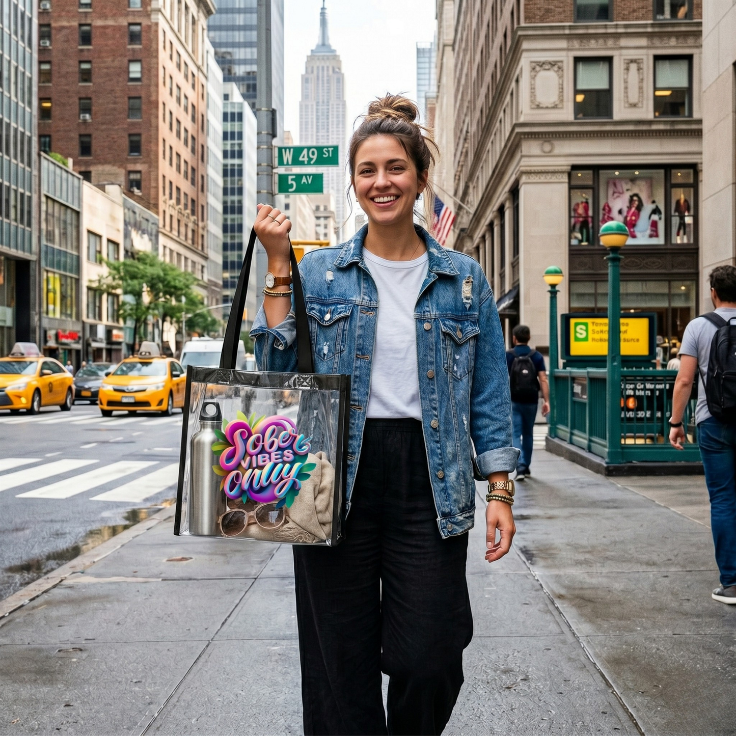 Tote Bag | Sober Vibes Only & Sober Sips Happy Lips | SoberSips