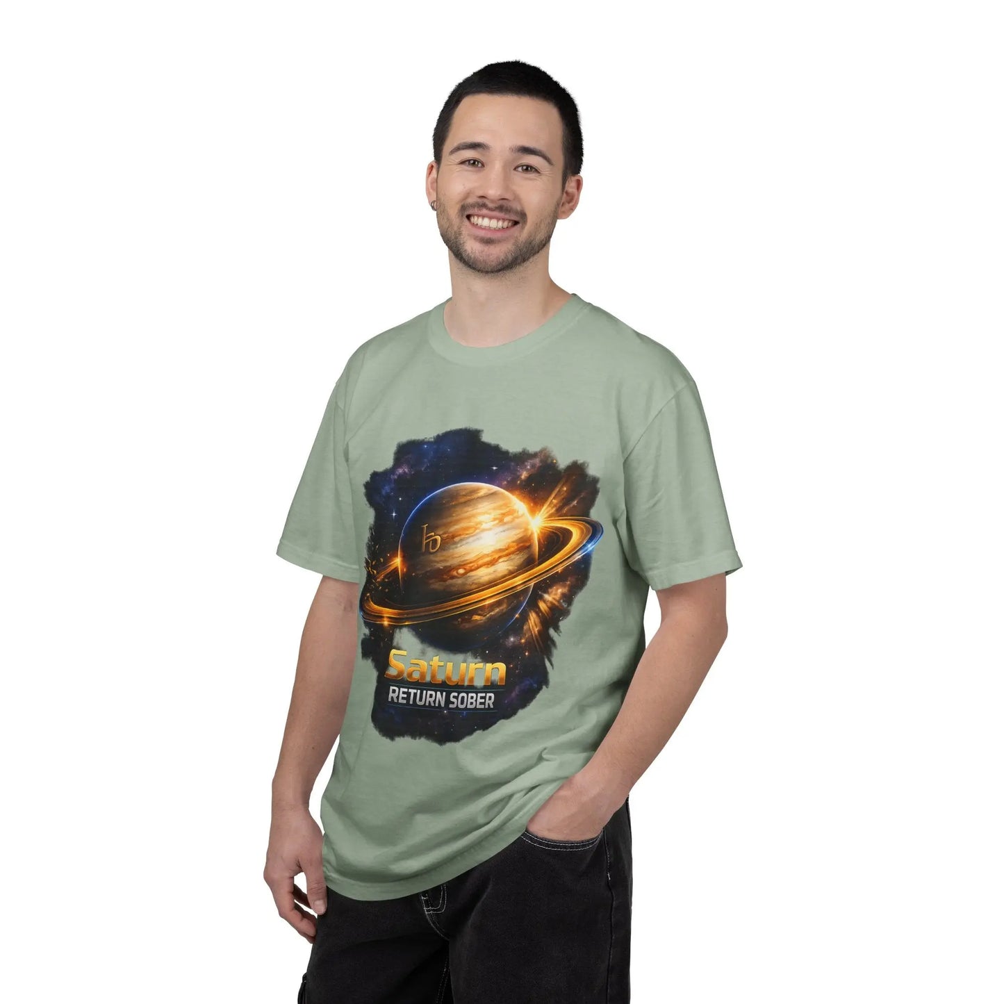 Sober Through the Saturn Return T-Shirt — '' Spiritual Astrology Tee - SoberSips_Recovery&Zodiac Printify