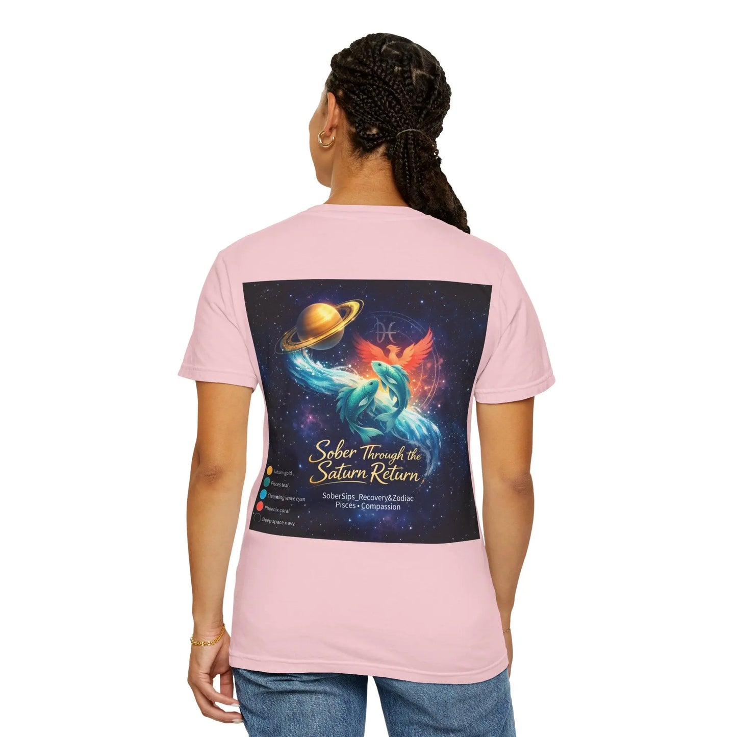 Sober Through the Saturn Return T-Shirt — '' Spiritual Astrology Tee - SoberSips_Recovery&Zodiac Printify