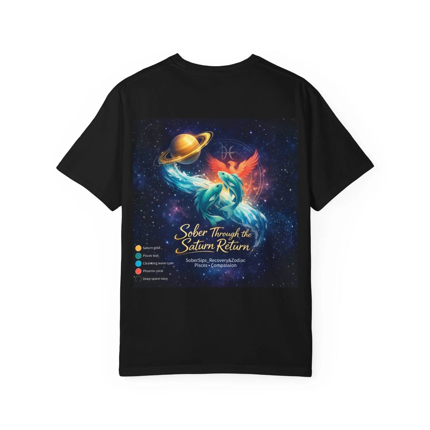 Sober Through the Saturn Return T-Shirt — '' Spiritual Astrology Tee - SoberSips_Recovery&Zodiac Printify