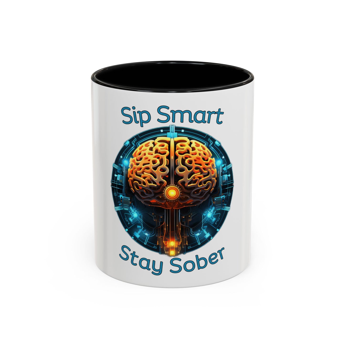 Sip Smart Stay Sober – Accent Coffee Mug | SoberSips Recovery