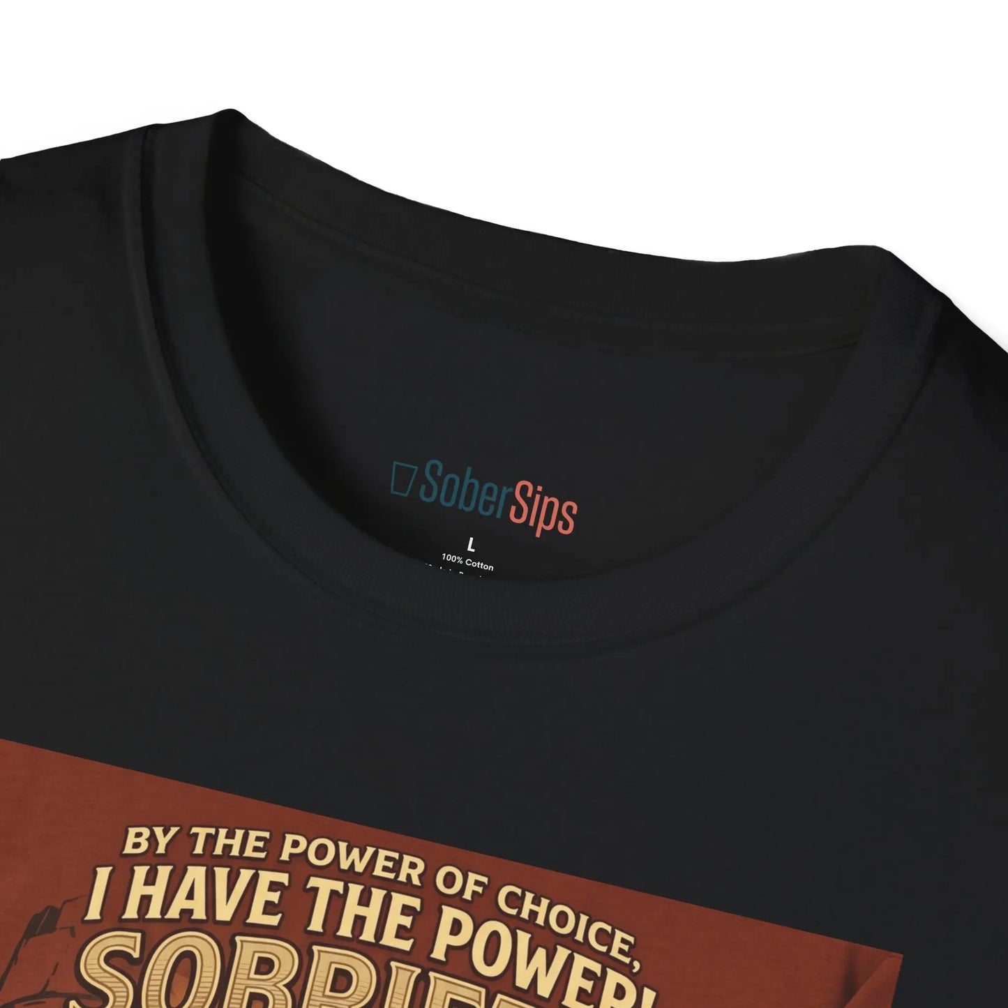 Sobriety Graphic T‑Shirt — "I Have the Power!" SoberSips Recovery Tee Printify