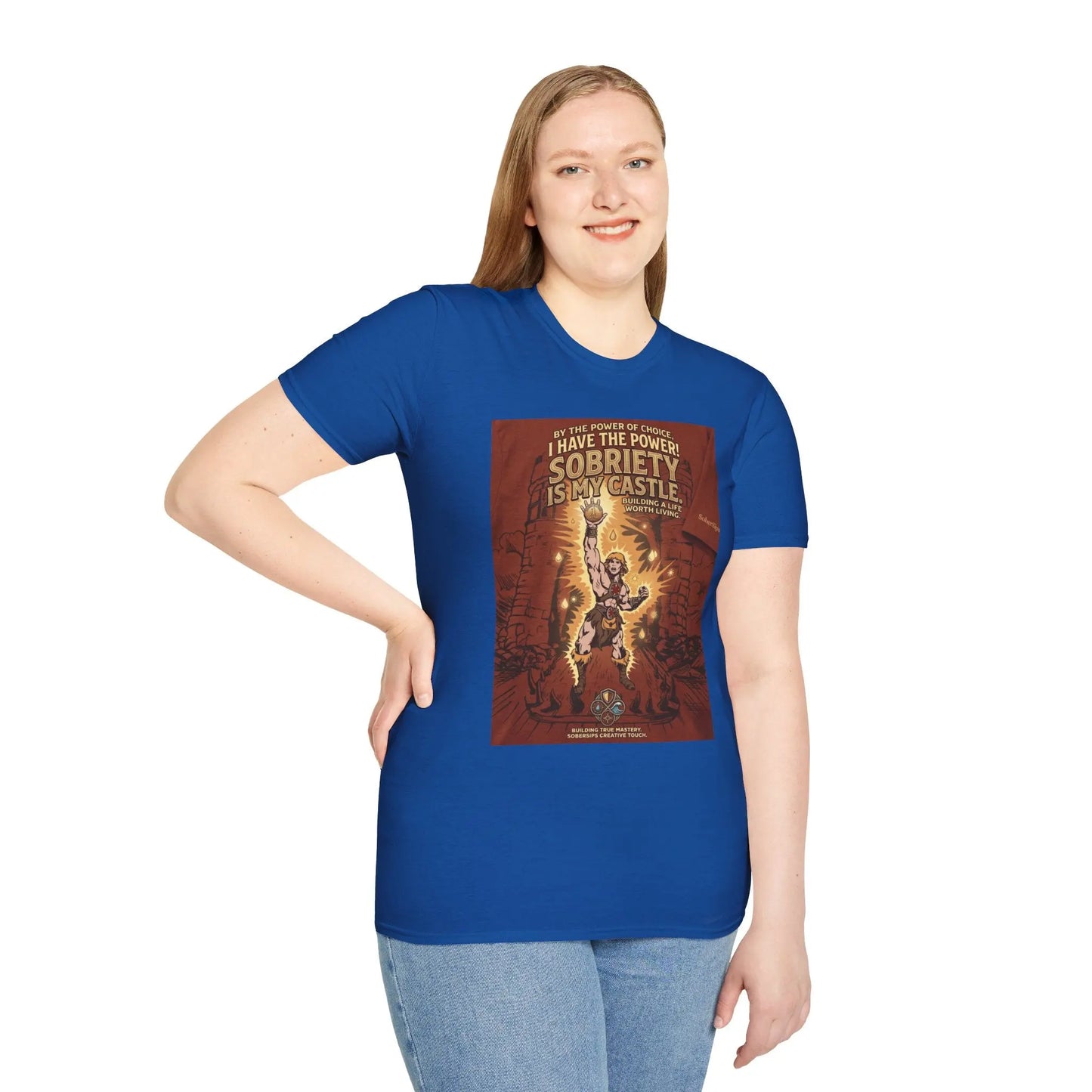 Sobriety Graphic T‑Shirt — "I Have the Power!" SoberSips Recovery Tee Printify