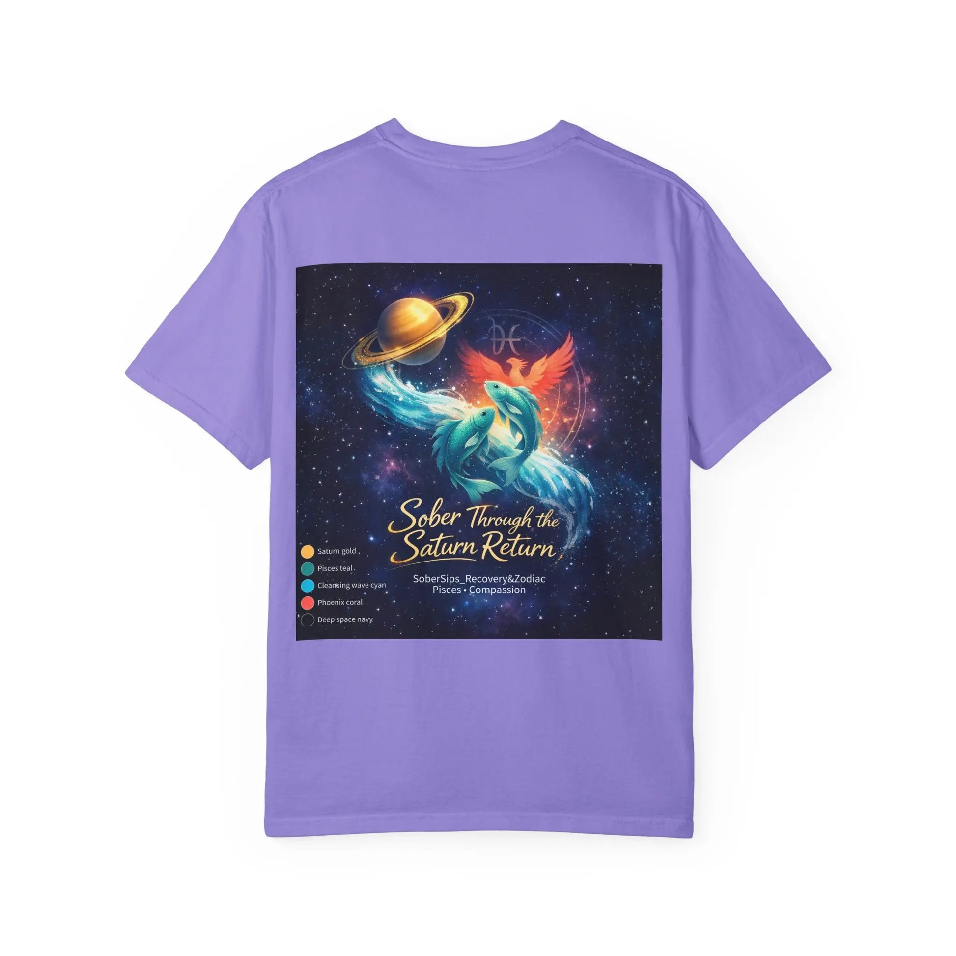 Sober Through the Saturn Return T-Shirt — '' Spiritual Astrology Tee - SoberSips_Recovery&Zodiac Printify